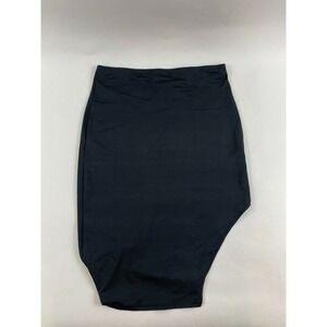 Know. One. Cares. Asymmetrical Bodycon Skirt Women's Large Black Knee Length NWT